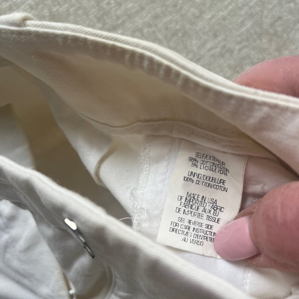 Theory Cotton/Casual White Cropped Pants Size 0 - Picture 7 of 8